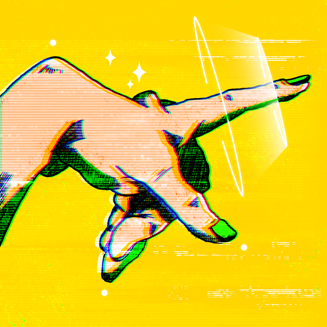 Finger pointing at no where