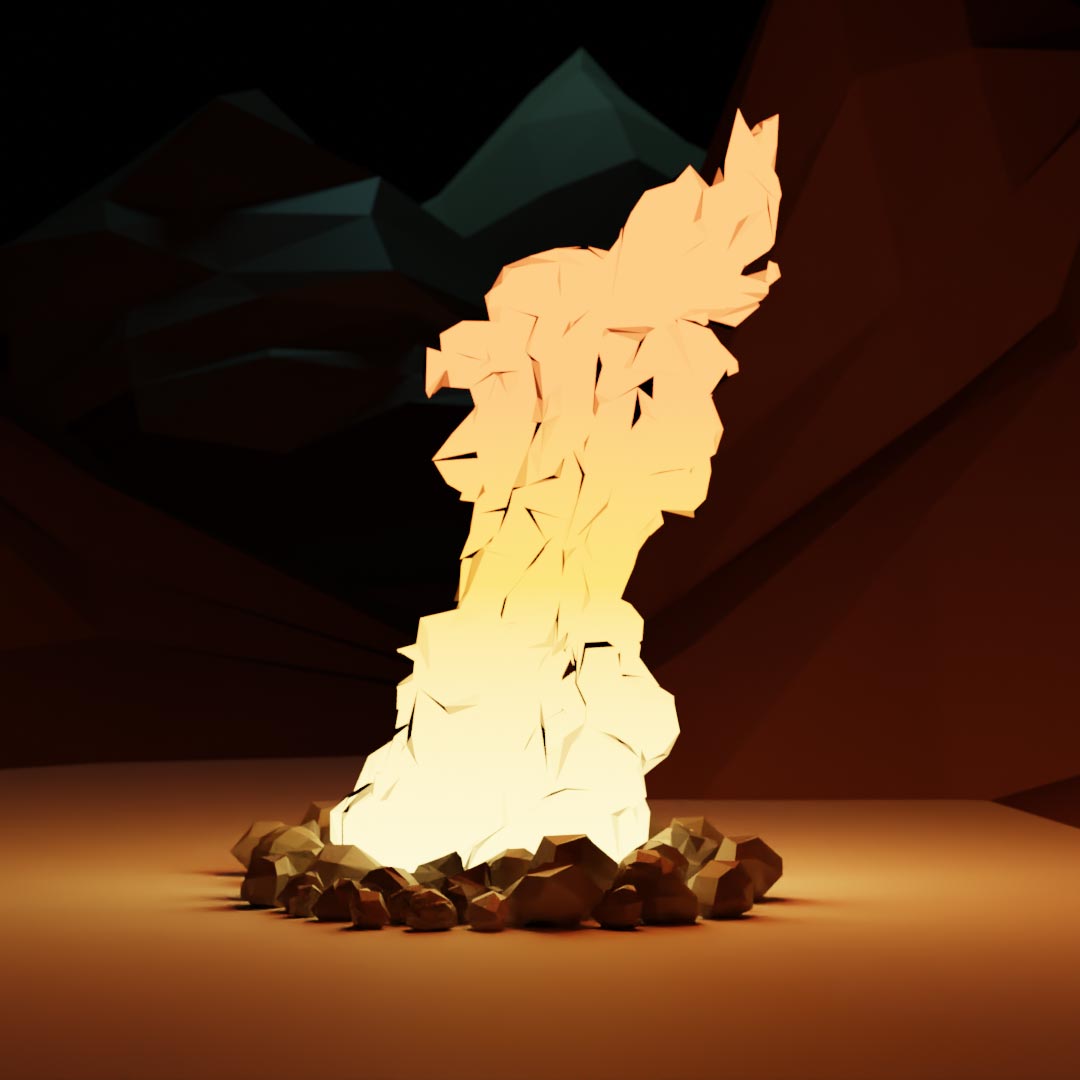 Low Poly Fire simulation