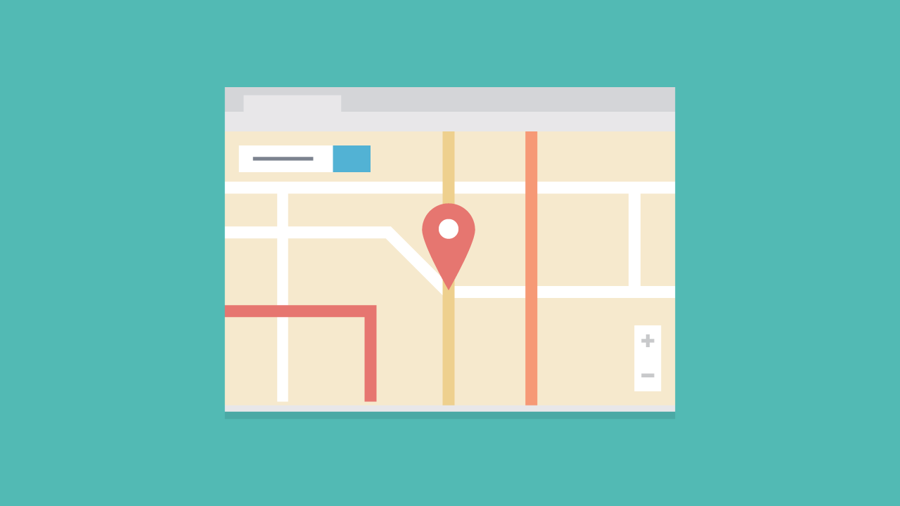 A map web page layout with green background