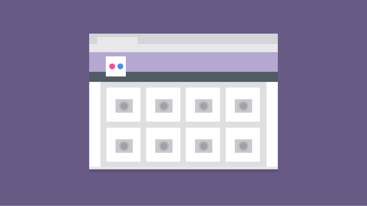 A purple gallery web page layout
